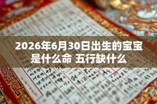 2026年6月30日出生的宝宝是什么命 五行缺什么