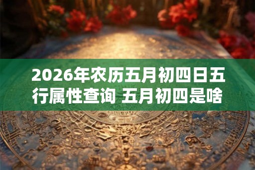 2026年农历五月初四日五行属性查询 五月初四是啥节日 2026年农历五月初四日五行属性查询 五月初四是啥节日