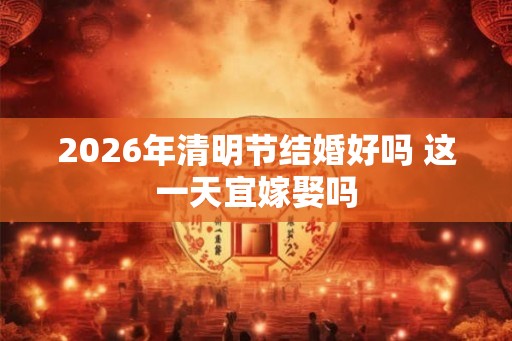 2026年清明节结婚好吗 这一天宜嫁娶吗