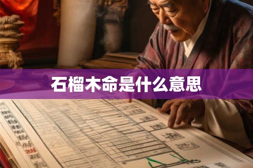 石榴木命是什么意思