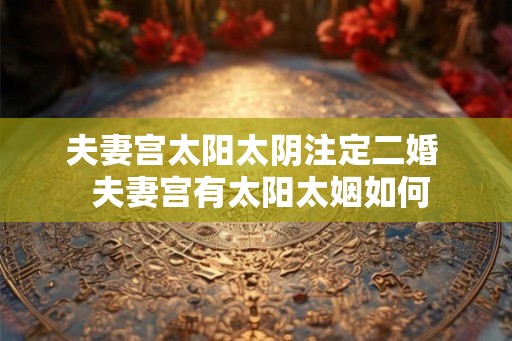 夫妻宫太阳太阴注定二婚  夫妻宫有太阳太姻如何