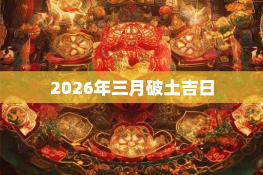 2026年三月破土吉日