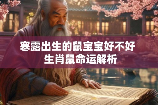寒露出生的鼠宝宝好不好  生肖鼠命运解析