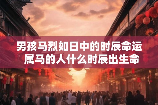 男孩马烈如日中的时辰命运  属马的人什么时辰出生命运好