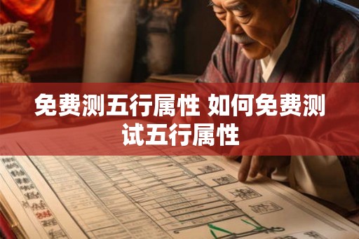 免费测五行属性 如何免费测试五行属性