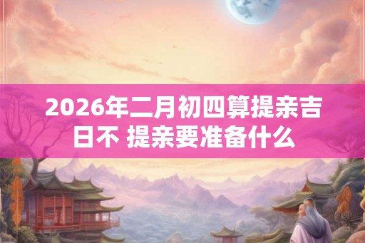 2026年二月初四算提亲吉日不 提亲要准备什么