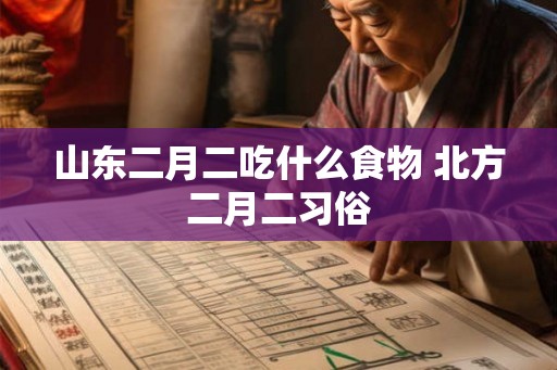 山东二月二吃什么食物 北方二月二习俗