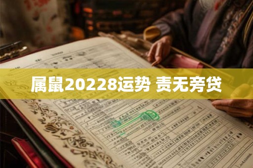 属鼠20228运势 责无旁贷 属鼠20228运势 责无旁贷