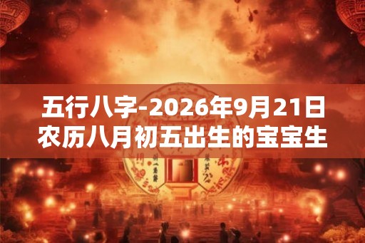 五行八字-2026年9月21日农历八月初五出生的宝宝生辰起名