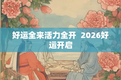 好运全来活力全开 2026好运开启 好运全来活力全开 2026好运开启