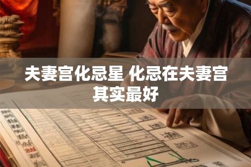 夫妻宫化忌星 化忌在夫妻宫其实最好
