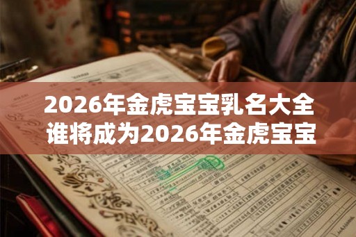 2026年金虎宝宝乳名大全 谁将成为2026年金虎宝宝的奶粉品牌代表