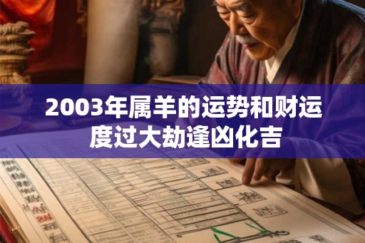 2003年属羊的运势和财运 度过大劫逢凶化吉