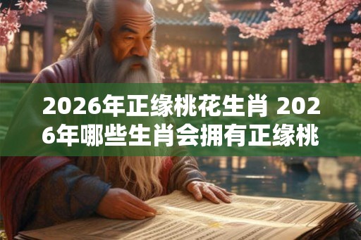 2026年正缘桃花生肖 2026年哪些生肖会拥有正缘桃花运 2026年正缘桃花生肖 2026年哪些生肖会拥有正缘桃花运