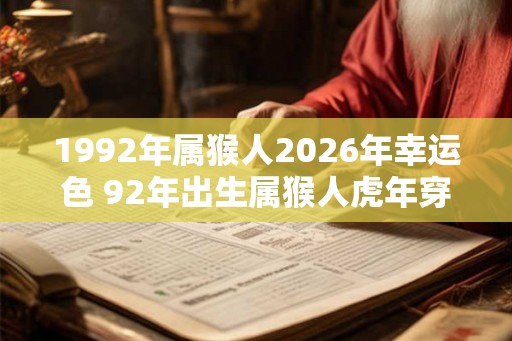 1992年属猴人2026年幸运色 92年出生属猴人虎年穿什么颜色衣服好