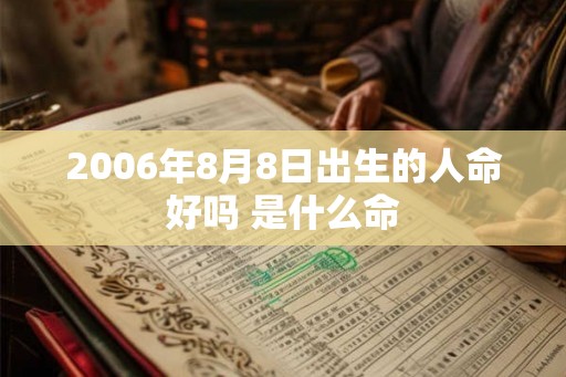 2006年8月8日出生的人命好吗 是什么命