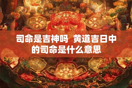 司命是吉神吗  黄道吉日中的司命是什么意思