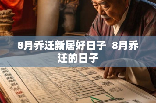 8月乔迁新居好日子  8月乔迁的日子