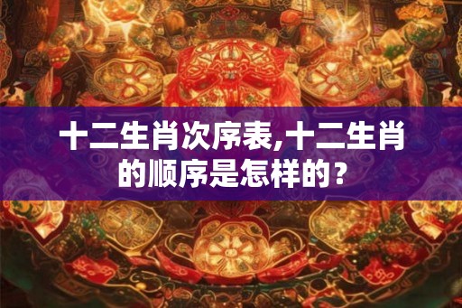 十二生肖次序表,十二生肖的顺序是怎样的？