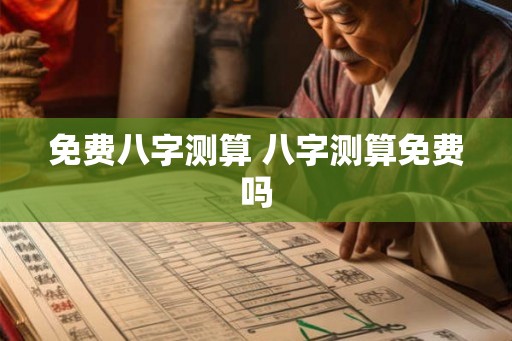 免费八字测算 八字测算免费吗