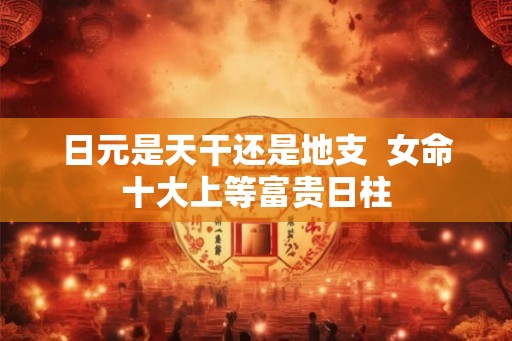 日元是天干还是地支  女命十大上等富贵日柱