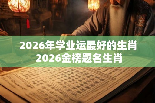 2026年学业运最好的生肖 2026金榜题名生肖