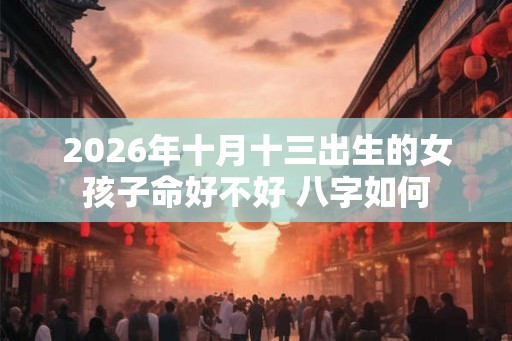 2026年十月十三出生的女孩子命好不好 八字如何