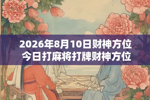 2026年8月10日财神方位 今日打麻将打牌财神方位 2026年8月10日财神方位 今日打麻将打牌财神方位