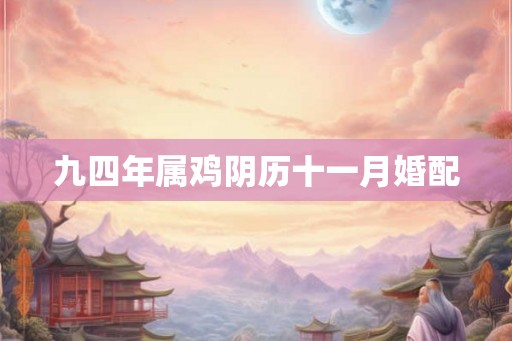 九四年属鸡阴历十一月婚配