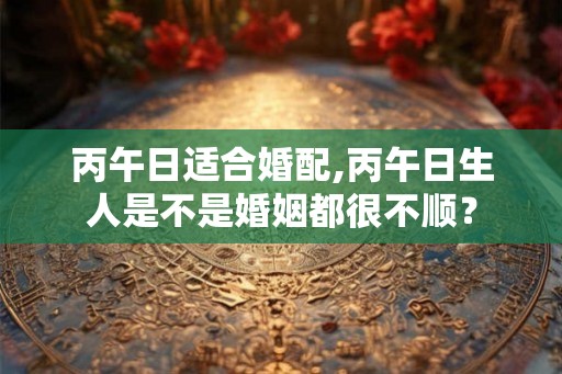 丙午日适合婚配,丙午日生人是不是婚姻都很不顺？