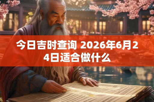 今日吉时查询 2026年6月24日适合做什么