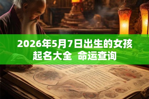2026年5月7日出生的女孩起名大全 命运查询 2026年5月7日出生的女孩起名大全 命运查询