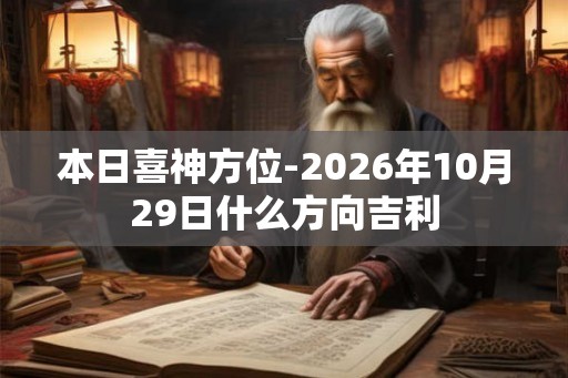 本日喜神方位-2026年10月29日什么方向吉利 本日喜神方位-2026年10月29日什么方向吉利