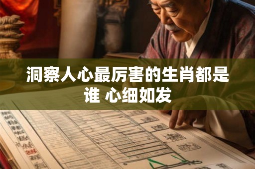 洞察人心最厉害的生肖都是谁 心细如发