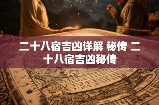 二十八宿吉凶详解 秘传 二十八宿吉凶秘传