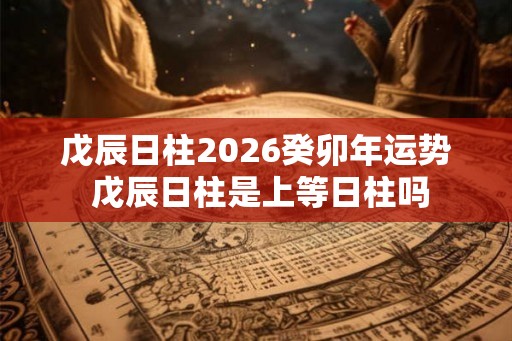 戊辰日柱2026癸卯年运势 戊辰日柱是上等日柱吗