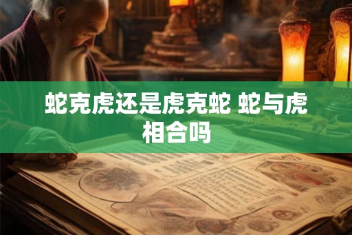蛇克虎还是虎克蛇 蛇与虎相合吗