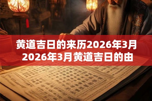 黄道吉日的来历2026年3月 2026年3月黄道吉日的由来