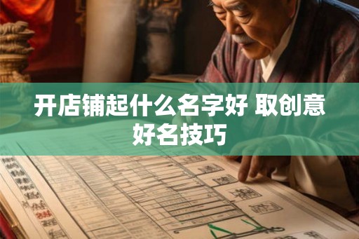 开店铺起什么名字好 取创意好名技巧