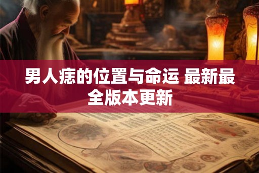 男人痣的位置与命运 最新最全版本更新
