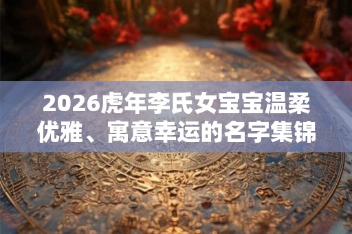 2026虎年李氏女宝宝温柔优雅、寓意幸运的名字集锦 2026虎年李氏女宝宝温柔优雅、寓意幸运的名字集锦