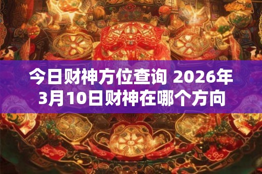 今日财神方位查询 2026年3月10日财神在哪个方向 今日财神方位查询 2026年3月10日财神在哪个方向