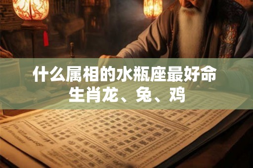什么属相的水瓶座最好命 生肖龙、兔、鸡
