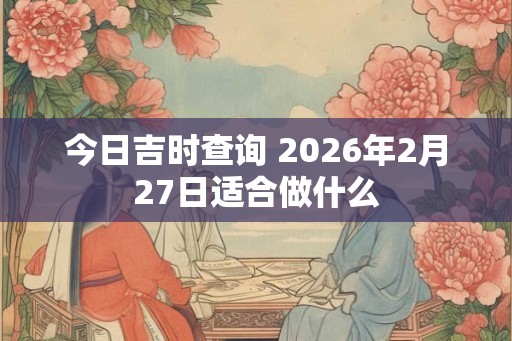 今日吉时查询 2026年2月27日适合做什么
