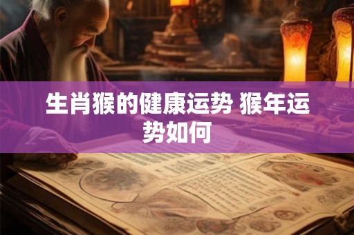 生肖猴的健康运势 猴年运势如何
