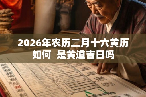 2026年农历二月十六黄历如何  是黄道吉日吗