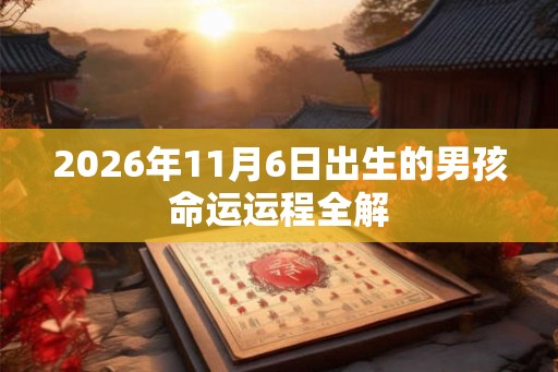 2026年11月6日出生的男孩命运运程全解