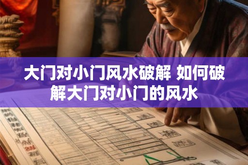 大门对小门风水破解 如何破解大门对小门的风水
