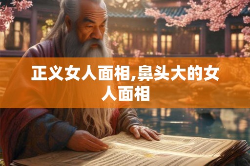 正义女人面相,鼻头大的女人面相
