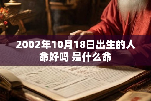 2002年10月18日出生的人命好吗 是什么命